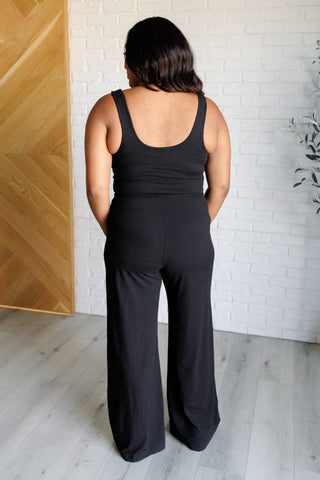 Shavasana Everyday Wide Leg Jumpsuit in Black - 1985 the VAULT Boutique