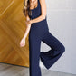 Shavasana Everyday Wide Leg Jumpsuit in Navy - 1985 the VAULT Boutique