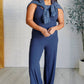 Shavasana Everyday Wide Leg Jumpsuit in Navy - 1985 the VAULT Boutique