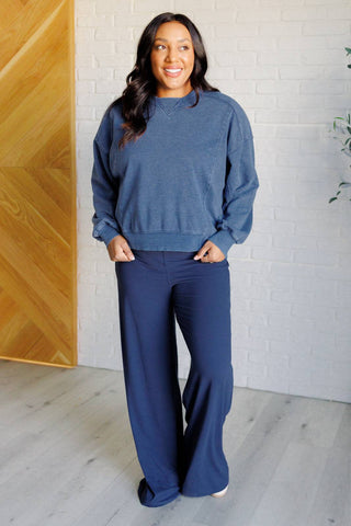 Shavasana Everyday Wide Leg Jumpsuit in Navy - 1985 the VAULT Boutique