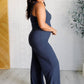 Shavasana Everyday Wide Leg Jumpsuit in Navy - 1985 the VAULT Boutique