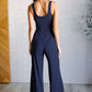 Shavasana Everyday Wide Leg Jumpsuit in Navy - 1985 the VAULT Boutique