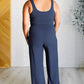 Shavasana Everyday Wide Leg Jumpsuit in Navy - 1985 the VAULT Boutique