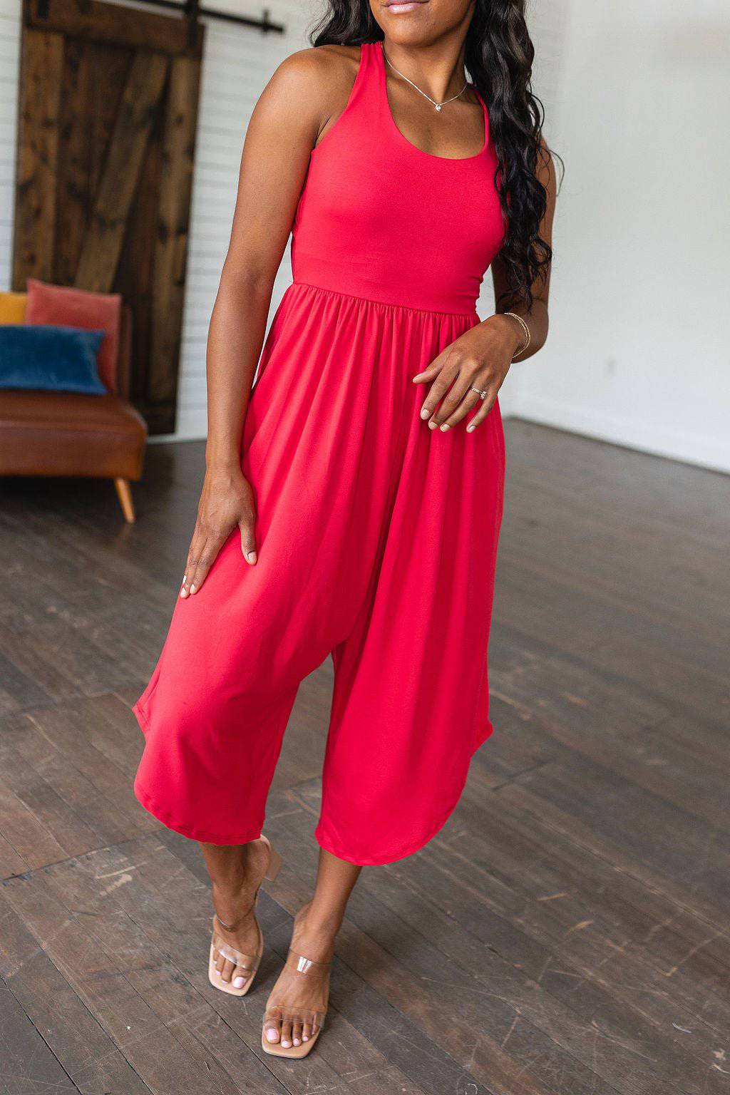 Good Idea Jumpsuit in Red - 1985 the VAULT Boutique