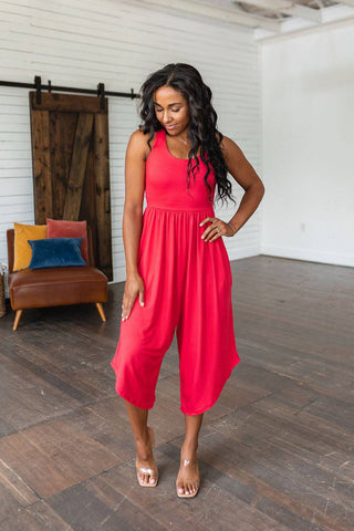 Good Idea Jumpsuit in Red - 1985 the VAULT Boutique