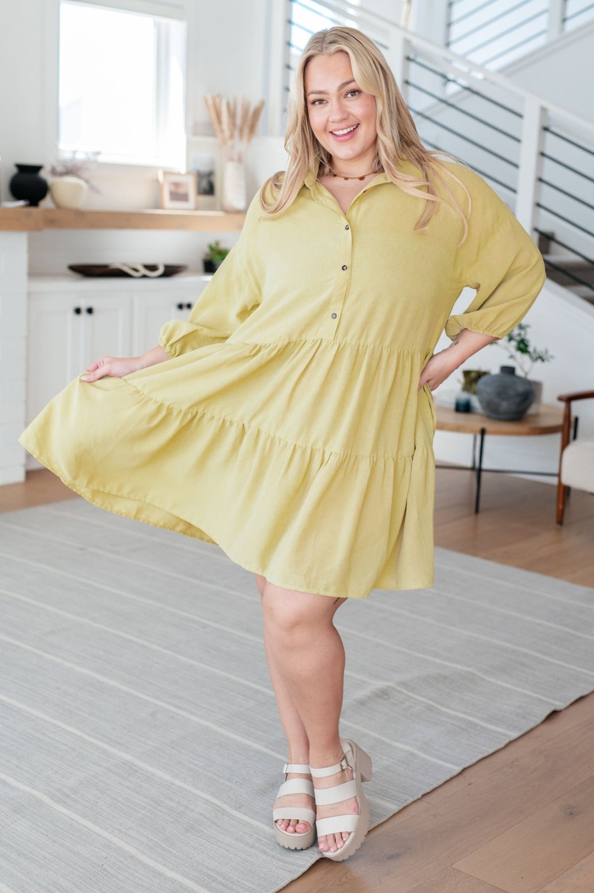 Just Like Honey Tiered Dress - Happily Ever Atchison Shop Co.