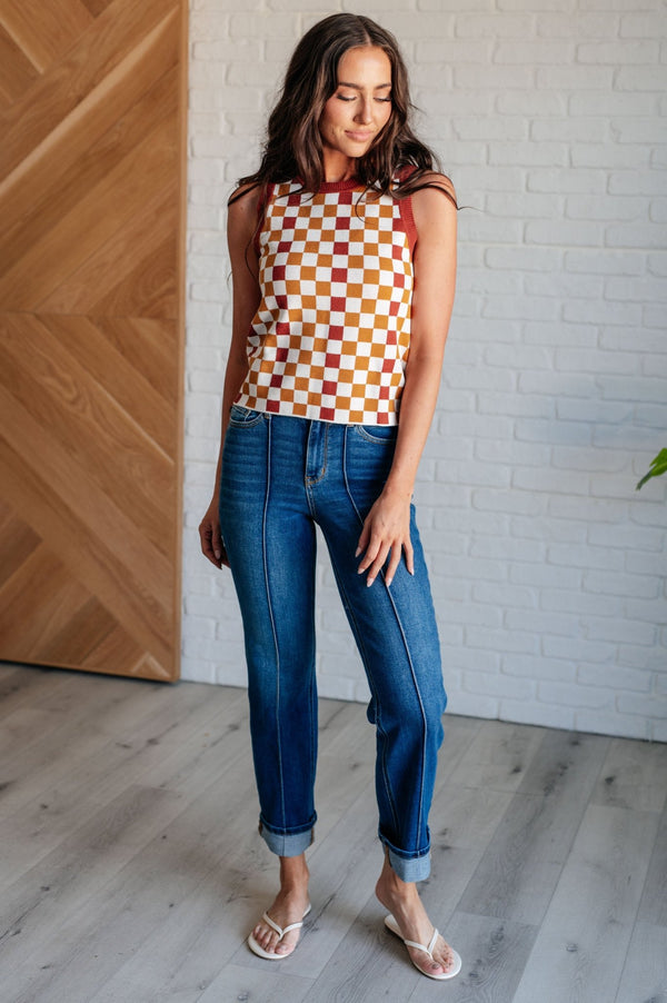 Keeping Score Checkered Tank - Happily Ever Atchison Shop Co.