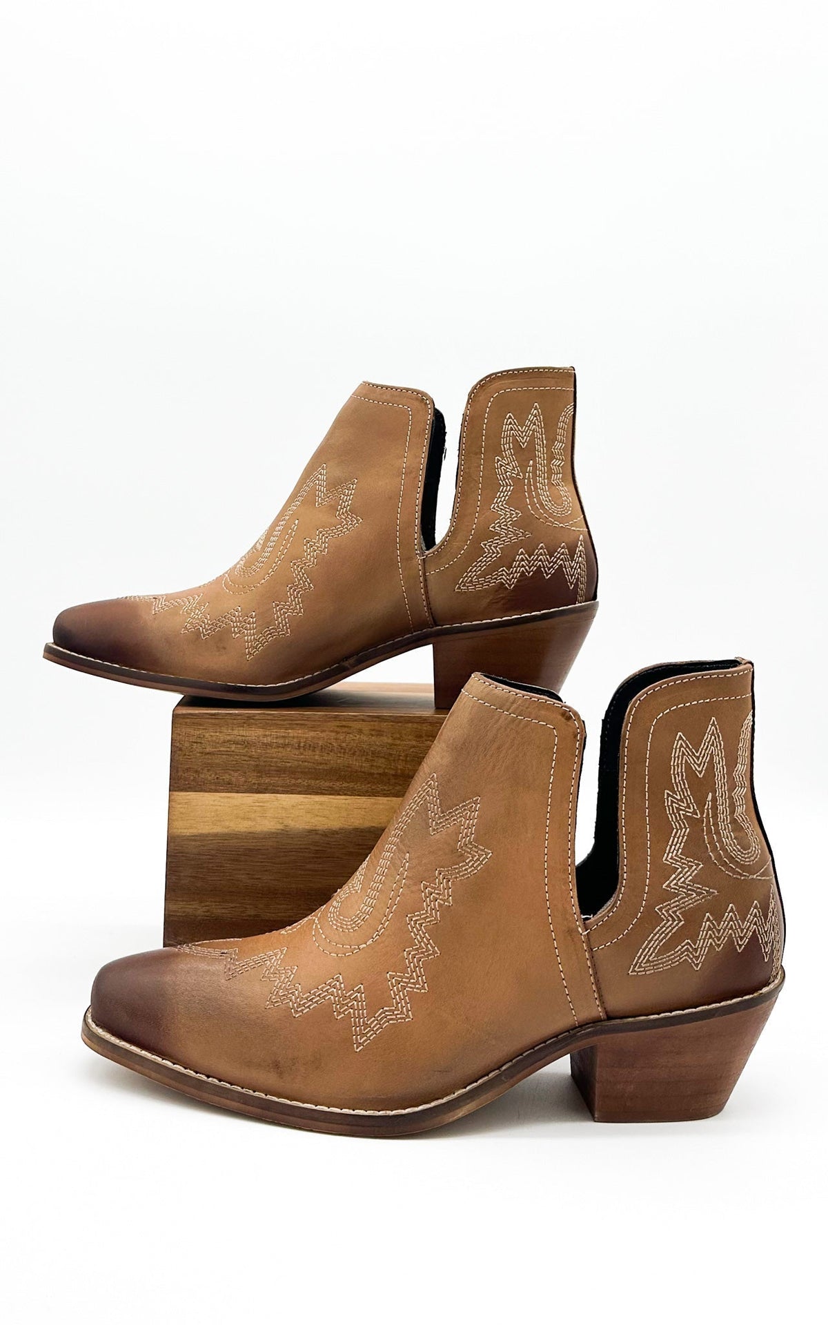 Kickin' Booties in Tan - 1985 the VAULT Boutique