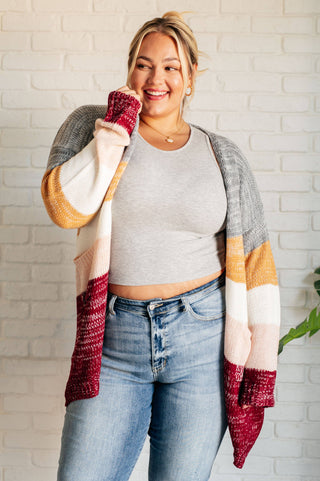 Bring the Warmth Color Block Cardigan - 1985 the VAULT Boutique