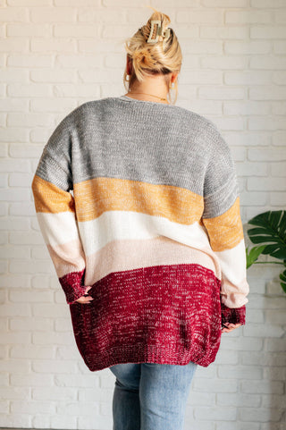 Bring the Warmth Color Block Cardigan - 1985 the VAULT Boutique