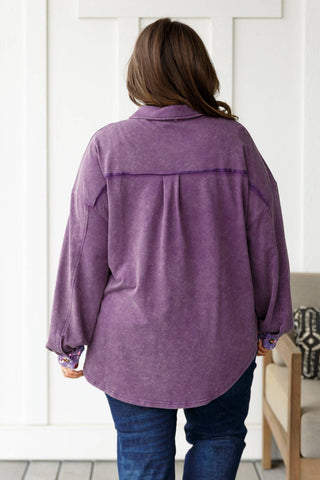 Chaos of Sequins Shacket in Purple - 1985 the VAULT Boutique