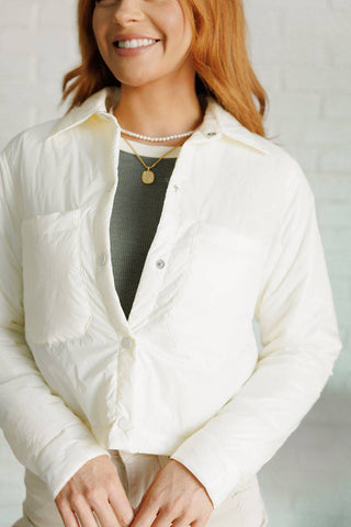 Hear Me Out Lightweight Puffer Jacket in Beige - 1985 the VAULT Boutique