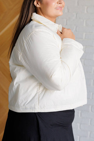 Hear Me Out Lightweight Puffer Jacket in Beige - 1985 the VAULT Boutique