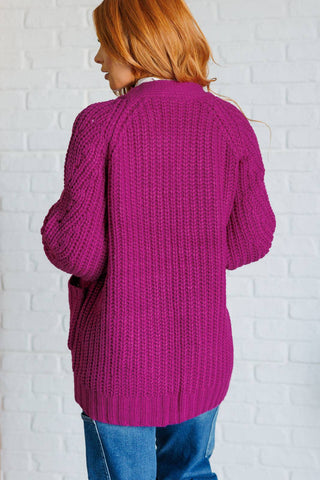 Maybe Monday Cardigan in Berry - 1985 the VAULT Boutique