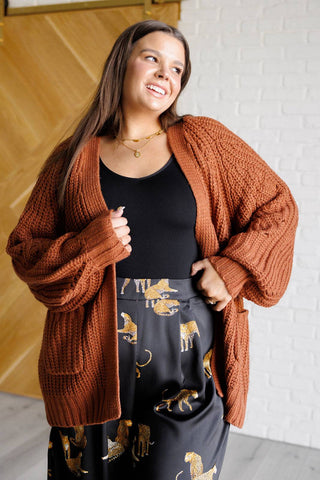 Maybe Monday Cardigan in Chestnut - 1985 the VAULT Boutique