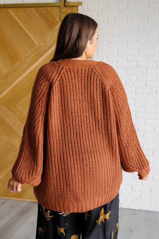 Maybe Monday Cardigan in Chestnut - 1985 the VAULT Boutique