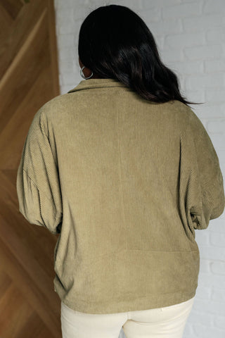 Primrose Corduroy Jacket in Olive - 1985 the VAULT Boutique