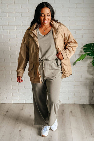 Rain, Rain Go Away Parachute Jacket in Camel - 1985 the VAULT Boutique