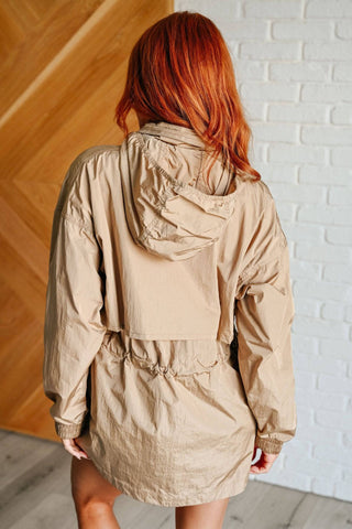 Rain, Rain Go Away Parachute Jacket in Camel - 1985 the VAULT Boutique