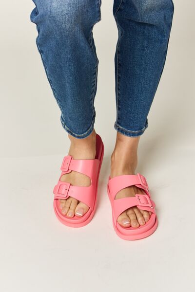 Legend Double Buckle Open Toe Sandals - Happily Ever Atchison Shop Co.