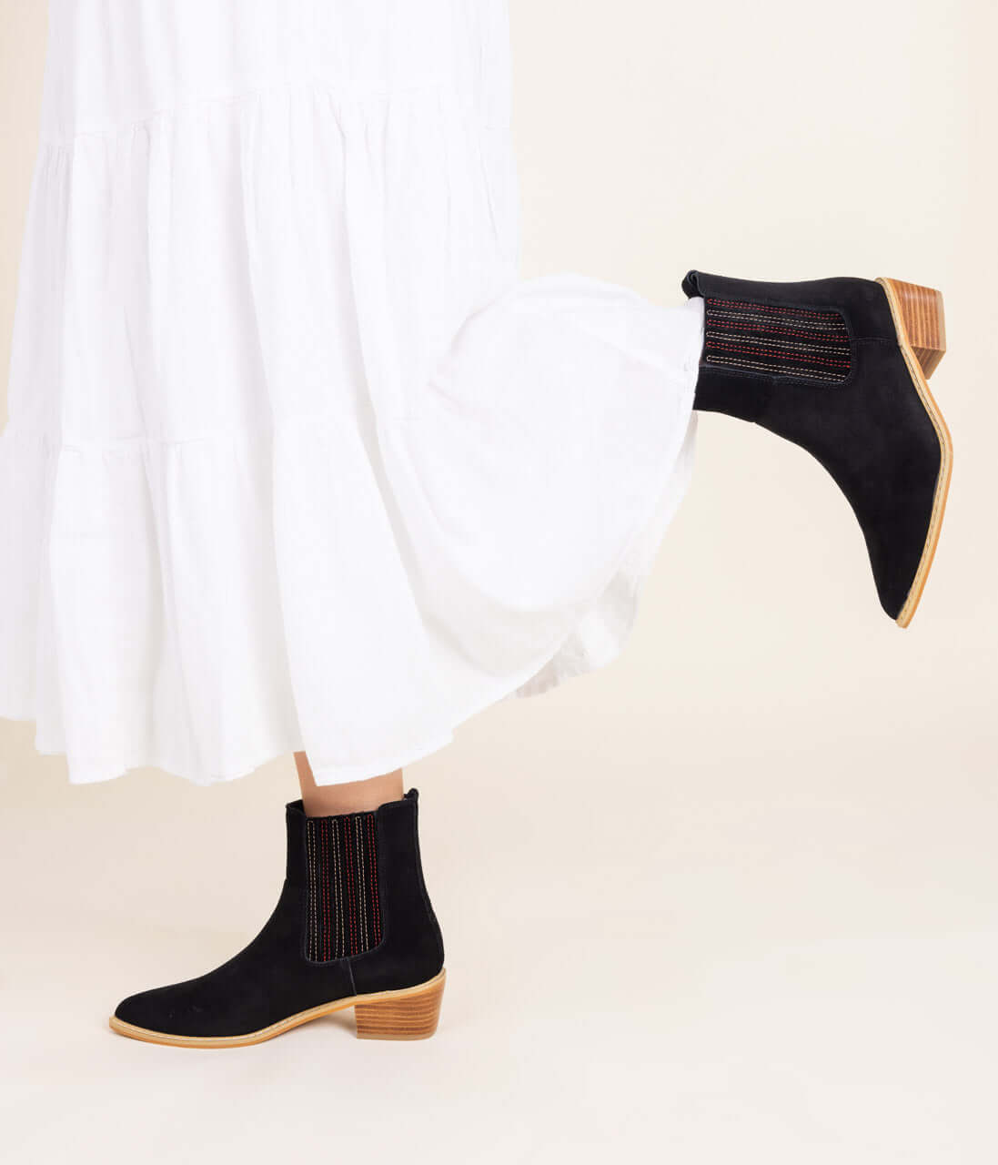 Leonor Suede Ankle Boot in Black - 1985 the VAULT Boutique