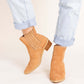 Leonor Suede Ankle Boot in Tan - 1985 the VAULT Boutique