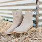 Leonor Suede Ankle Boot in Taupe - 1985 the VAULT Boutique