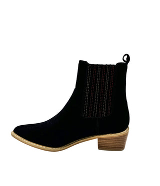 Leonor Suede Ankle Boot in Black - 1985 the VAULT Boutique