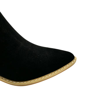 Leonor Suede Ankle Boot in Black - 1985 the VAULT Boutique