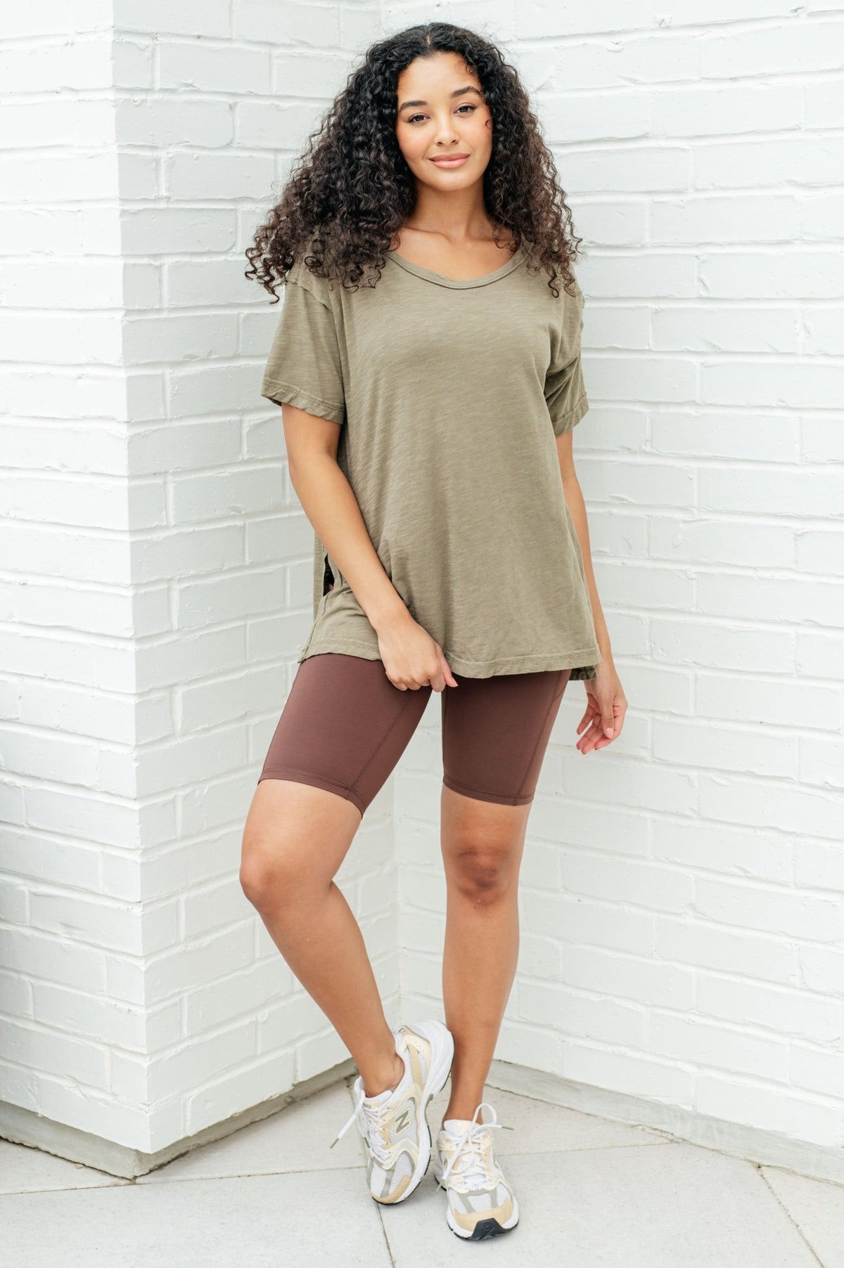 Let Me Live Relaxed Tee in Army - Happily Ever Atchison Shop Co.