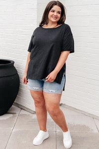 Let Me Live Relaxed Tee in Black - Happily Ever Atchison Shop Co.