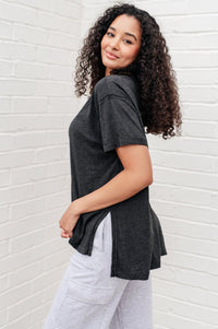 Let Me Live Relaxed Tee in Black - Happily Ever Atchison Shop Co.