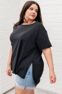 Let Me Live Relaxed Tee in Black - Happily Ever Atchison Shop Co.