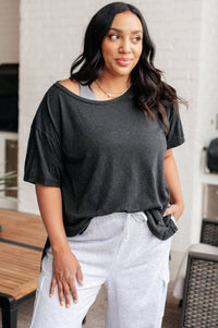 Let Me Live Relaxed Tee in Black - Happily Ever Atchison Shop Co.