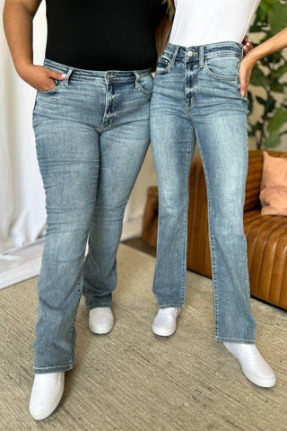 Judy Blue Full Size Medium Rise Bootcut Jeans - 1985 the VAULT Boutique