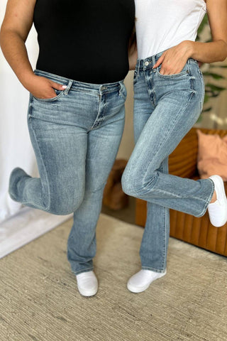 Judy Blue Full Size Medium Rise Bootcut Jeans - 1985 the VAULT Boutique