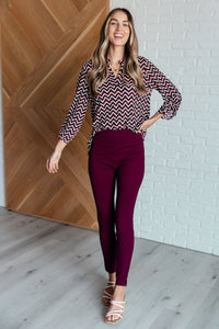 Lizzy Top in Magenta and Black Chevron - Happily Ever Atchison Shop Co.