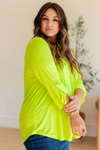 Lizzy Top in Neon Green - Happily Ever Atchison Shop Co.