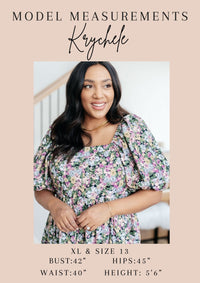 Lizzy Top in Royal Floral - Happily Ever Atchison Shop Co.