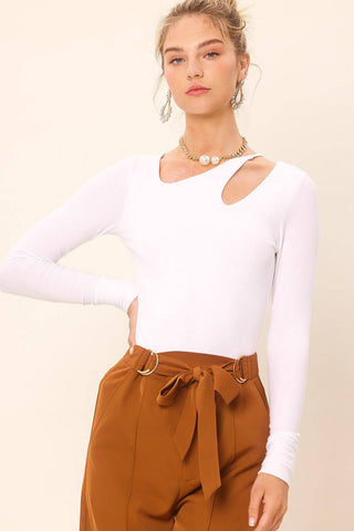 Idem Ditto Front Cut Out Long Sleeve Knit Top - 1985 the VAULT Boutique