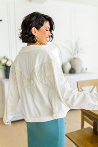 Loretta Rhinestone Fringe Jacket - Happily Ever Atchison Shop Co.