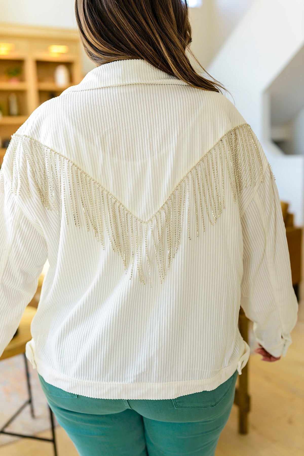 Loretta Rhinestone Fringe Jacket - Happily Ever Atchison Shop Co.