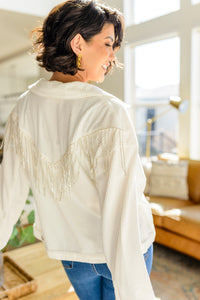 Loretta Rhinestone Fringe Jacket - Happily Ever Atchison Shop Co.