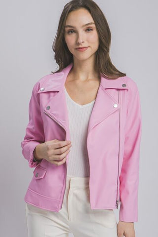 LOVE TREE Collared Neck Zip Up Jacket - Happily Ever Atchison Shop Co.