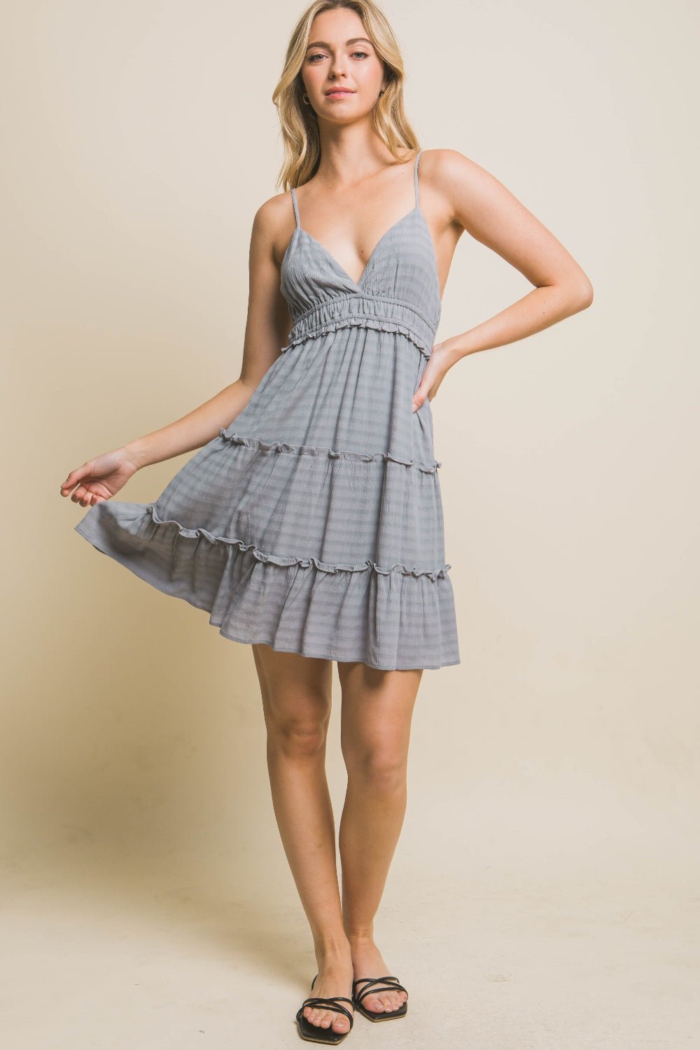 Love Tree Frill V - Neck Cami Dress - Happily Ever Atchison Shop Co.