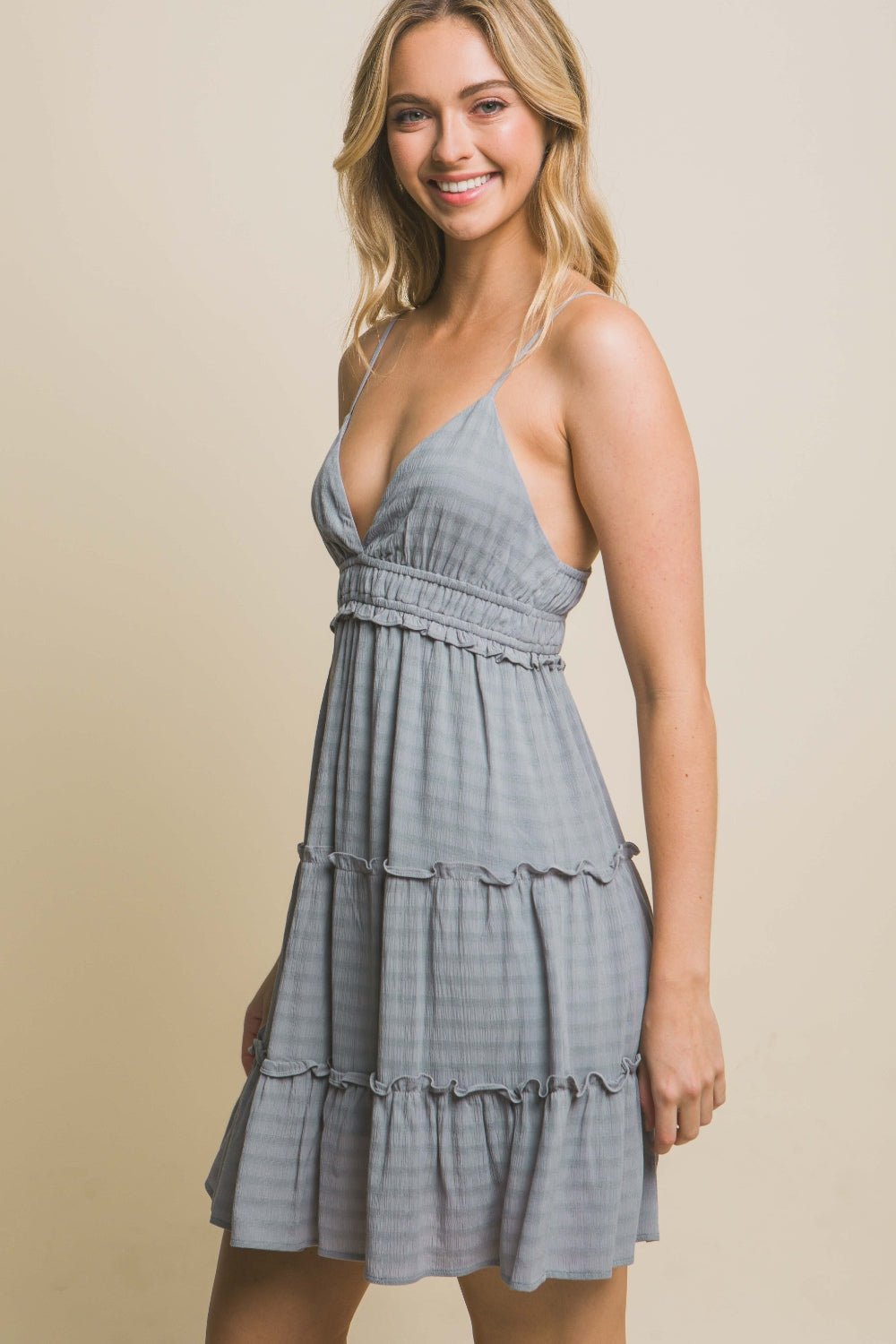 Love Tree Frill V - Neck Cami Dress - Happily Ever Atchison Shop Co.