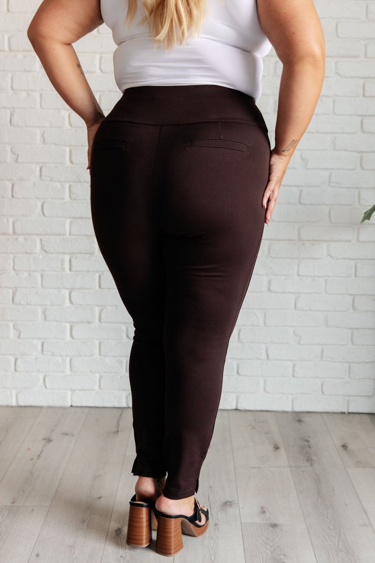 Magic Skinny 28" Pants in Chocolate - Happily Ever Atchison Shop Co.