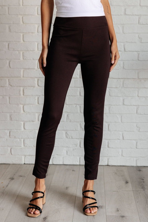 Magic Skinny 28" Pants in Chocolate - Happily Ever Atchison Shop Co.