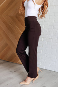 Magic Straight Pants in Chocolate - Happily Ever Atchison Shop Co.