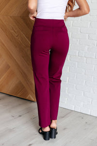 Magic Straight Pants in Wine - Happily Ever Atchison Shop Co.